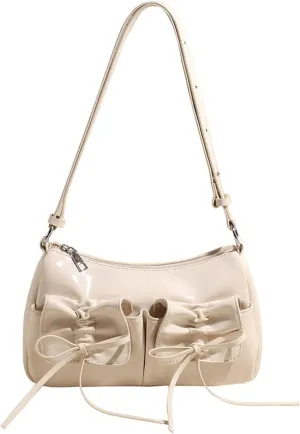 Elegant Bowknot Designs PU Armpit Bag for Women Stylish Handbag Shoulder and Crossbody Styles for Any Occasion
