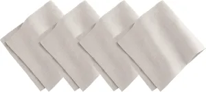 Elrene Home Fashions Villeroy & Boch La Classica Luxury Linen Fabric Napkin (Set of 4), 21"x21", Dove Gray