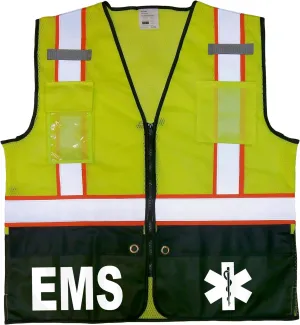 EMS Survivor Safety Vest, Type R Class 2, Reflective logos with Jumbo back pocket.