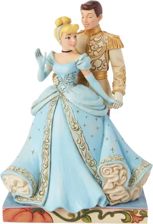 Enesco Disney Traditions Collection by Jim Shore Cinderella and Prince Charming Figurine- Stone Resin Hand Painted Crafted Collectible Disney Princess Figurines Home Decor Statue, 7.68 Inch