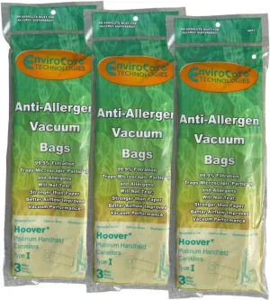 EnviroCare Replacement Allergen Vacuum Cleaner Dust Bags made to fit Hoover Type I Canisters 9 Pack