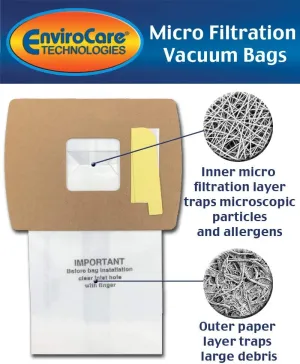 Envirocare Replacement Micro Filtration Vacuum Cleaner Dust Bags made to fit Oreck Buster Be Super-Deluxe Compact Canisters 36 pack