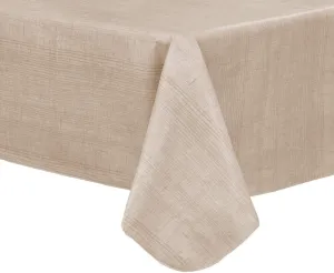 EVERYDAY LUXURIES Sonoma Crosshatch Texture Print Flannel Backed 60" x 102" Oblong (Rectangle), Blush Vinyl Tablecloth