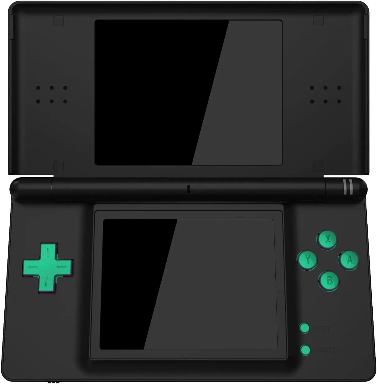 eXtremeRate Chameleon Green Purple Replacement Full Set Buttons for Nintendo DS Lite Handheld Console, Custom D-pad A B X Y Start Select R L Power Volume Keys for Nintendo DS Lite NDSL - No Console