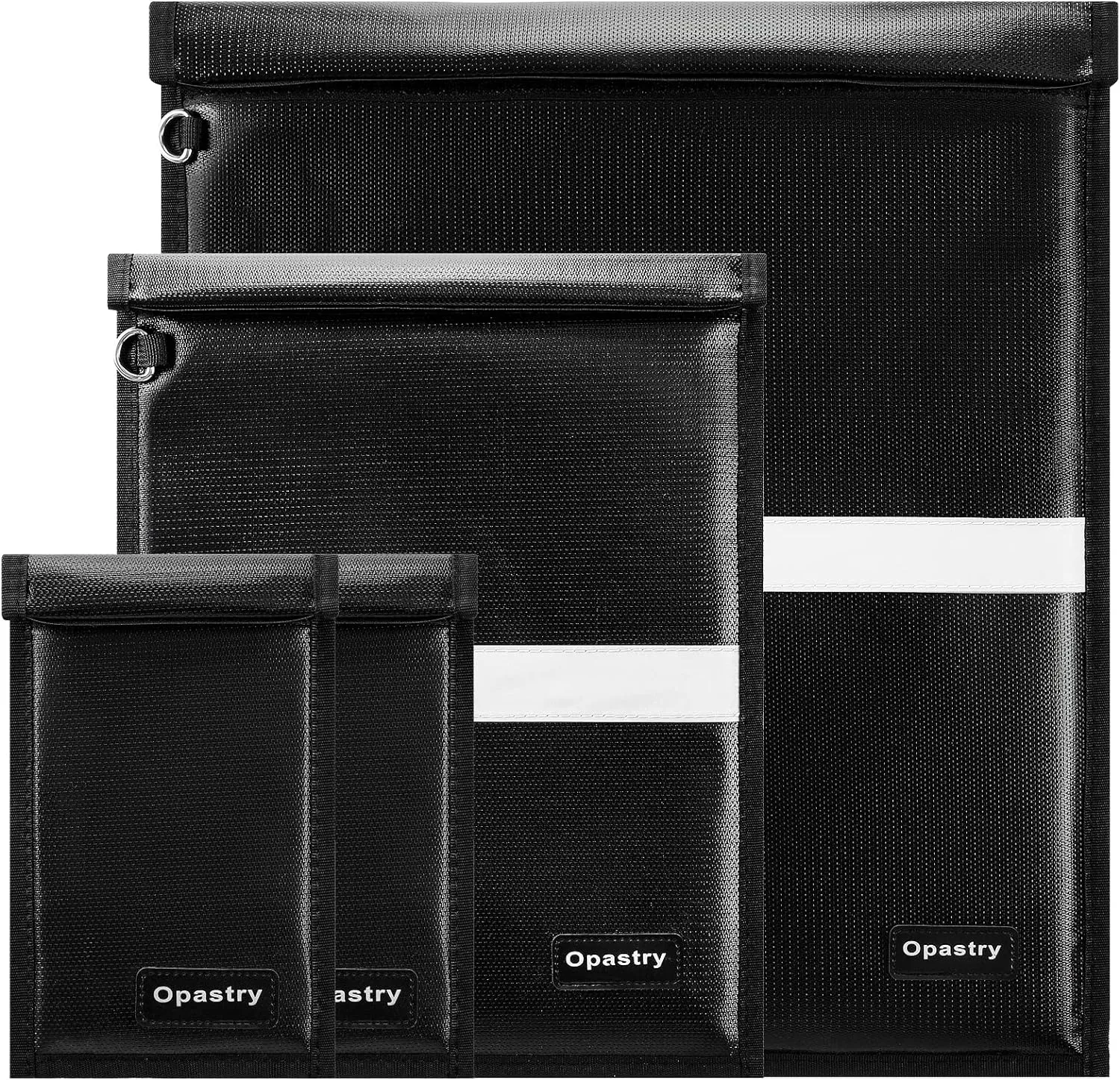 Faraday Bags for Laptops & Tablets & Phones, 4 Pack Faraday Cage, Upgraded Key Fob Protector with Reflective Strip, Anti-Tracking Faraday Bag, Faraday Pouch