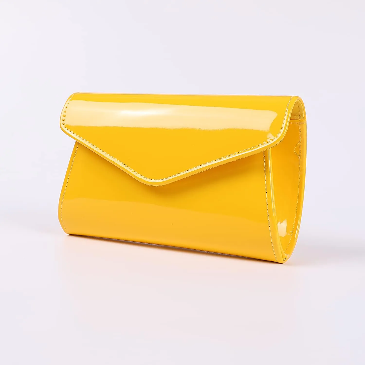 Fashion Glossy Envelope Faux Patent Leather Clutch Evening Bags for Women Wedding Formal Prom Handbag