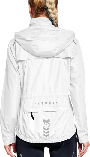 FitsT4 Sports Women's Cycling Running Jackets Lightweight Windproof Bike Windbreaker Reflective with Hooded