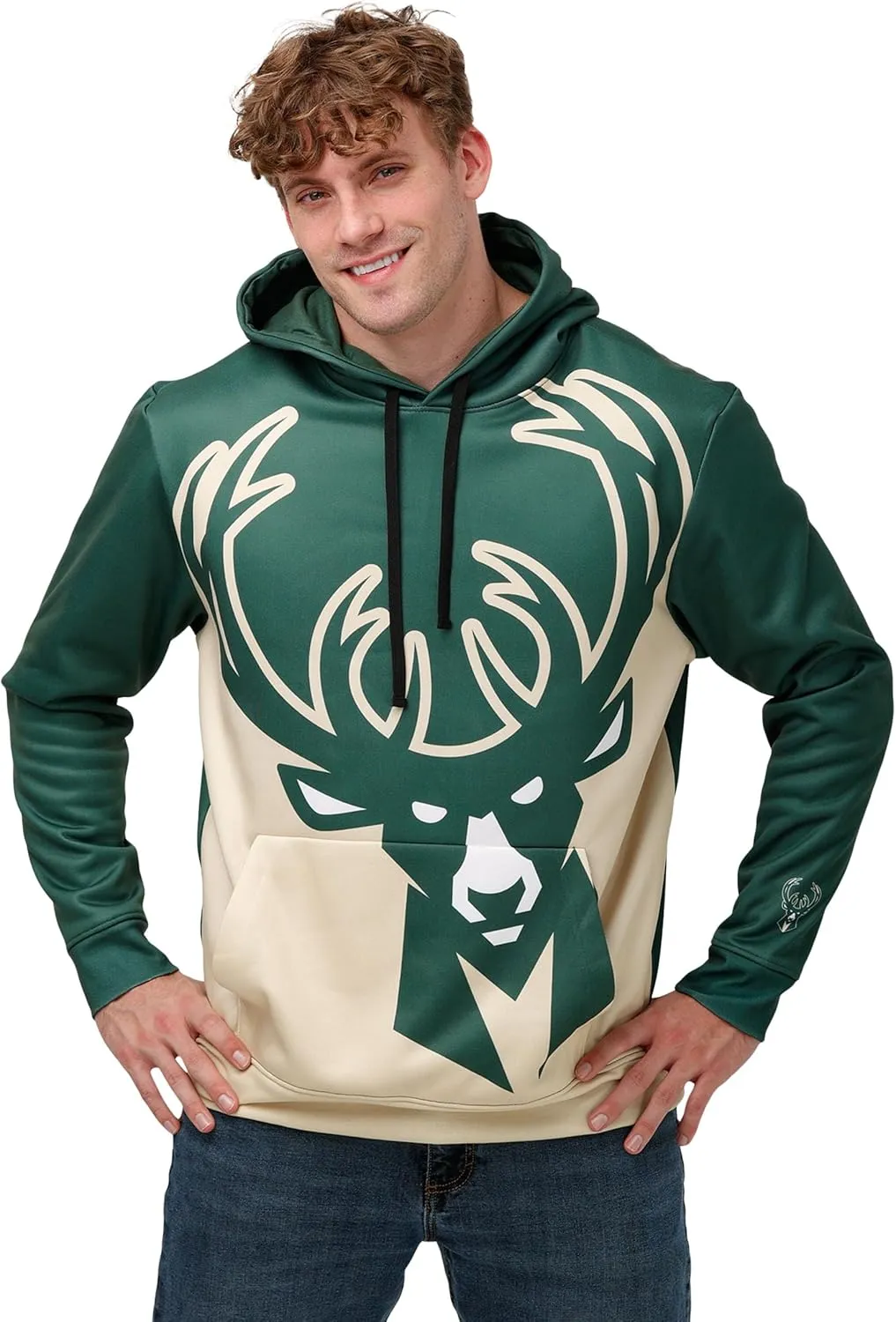 FOCO Men's NBA Team Logo Fashion Long Sleeve Pullover Hoodie