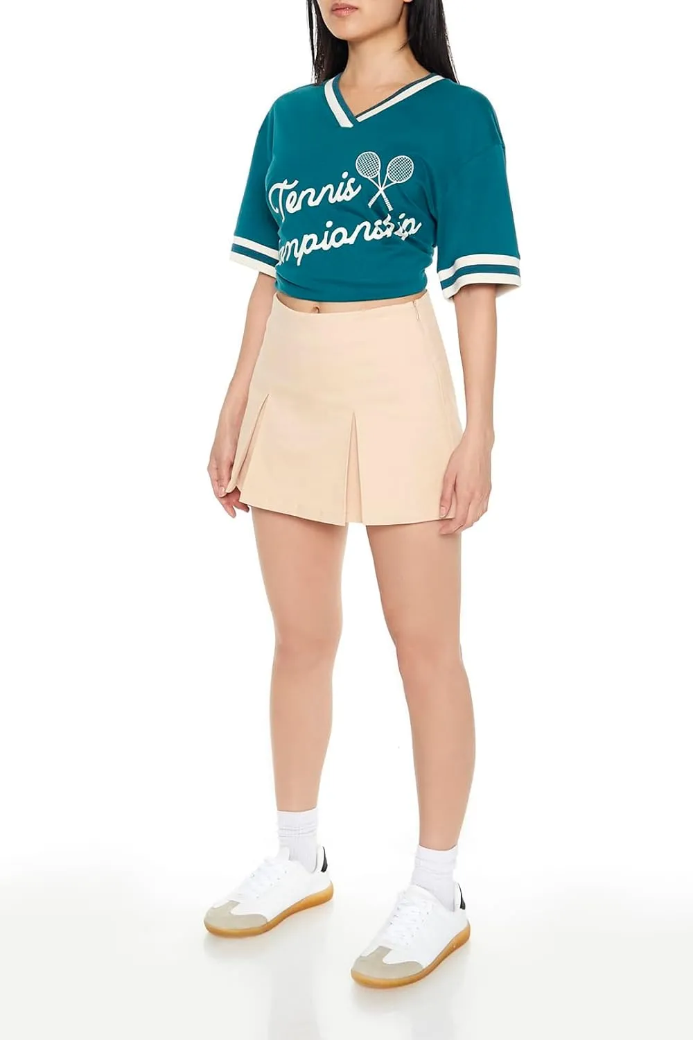 Forever 21 Women's Pleated Mini Skirt