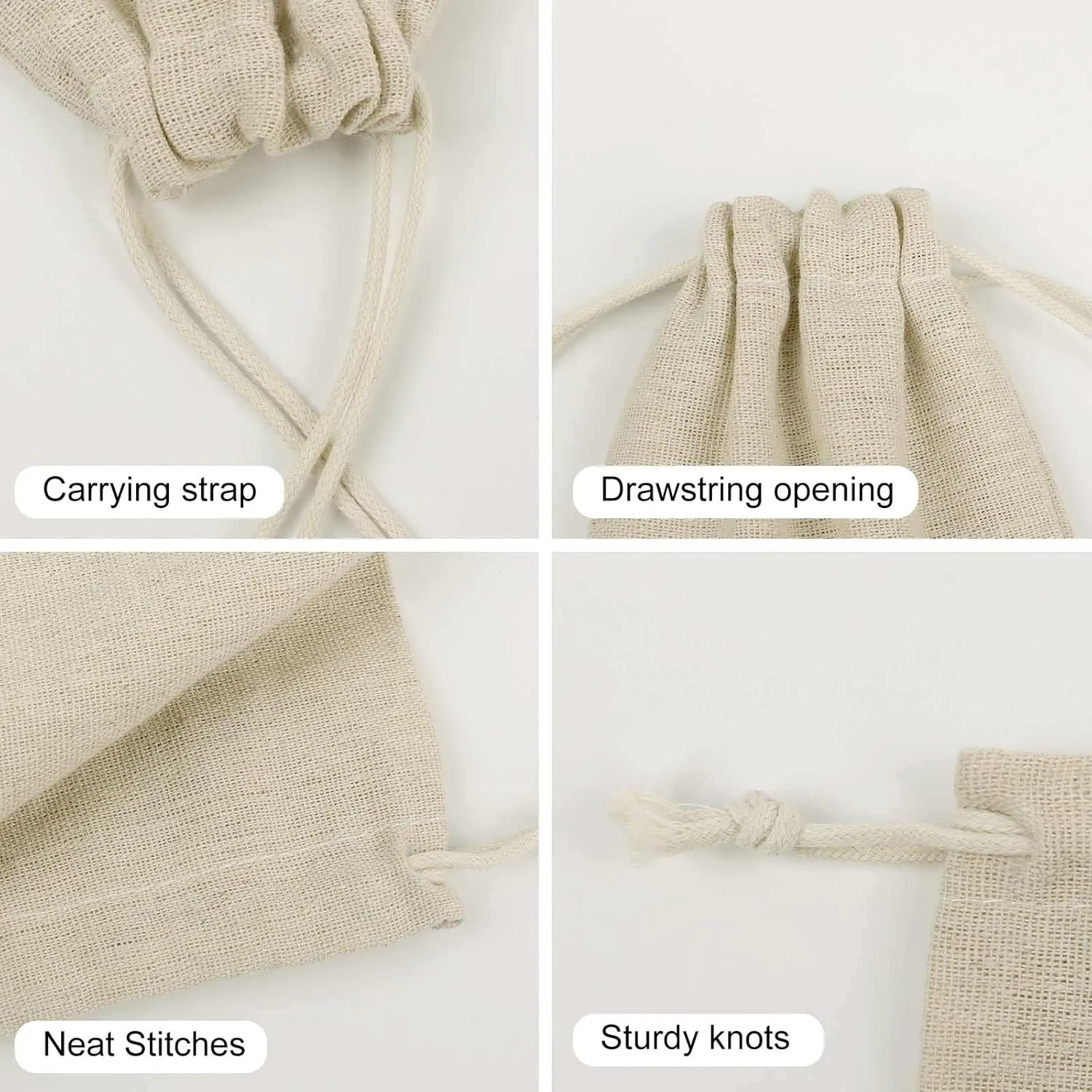 FZQVSGW 8 Pack Favors Bags Cartoon Small Insect Burlap Bags Reusable Drawstring Gift Bag for Party Decorations