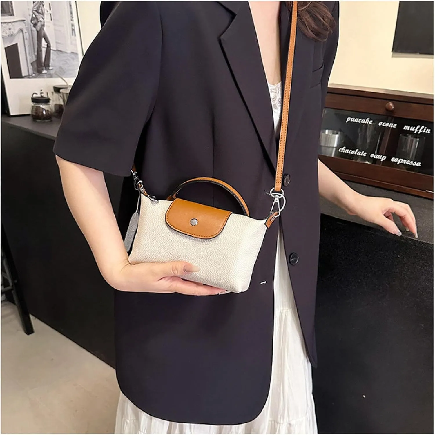 Genuine Leather Bag, First Layer Cowhide, Shoulder Crossbody Bag, Armpit Bag, Mobile Phone Bag