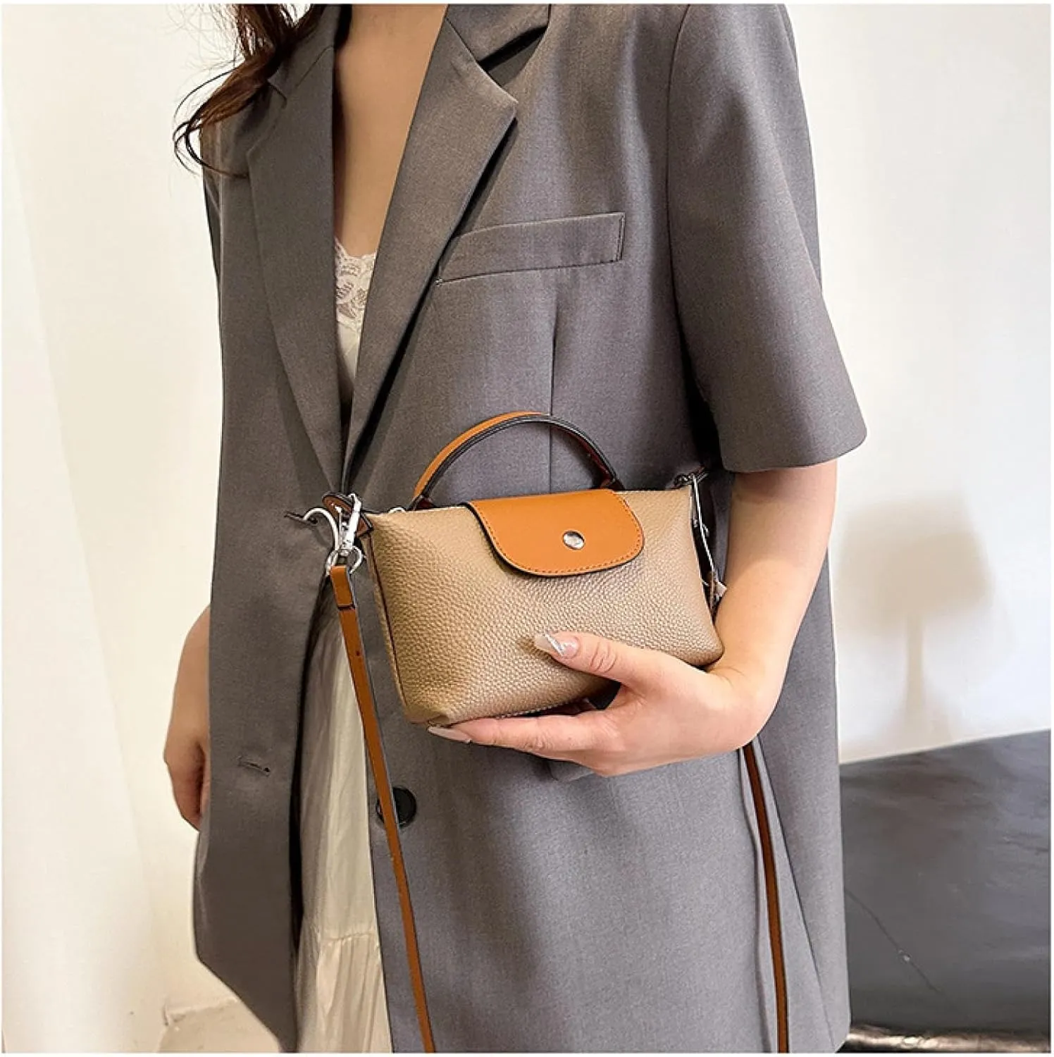 Genuine Leather Bag, First Layer Cowhide, Shoulder Crossbody Bag, Armpit Bag, Mobile Phone Bag