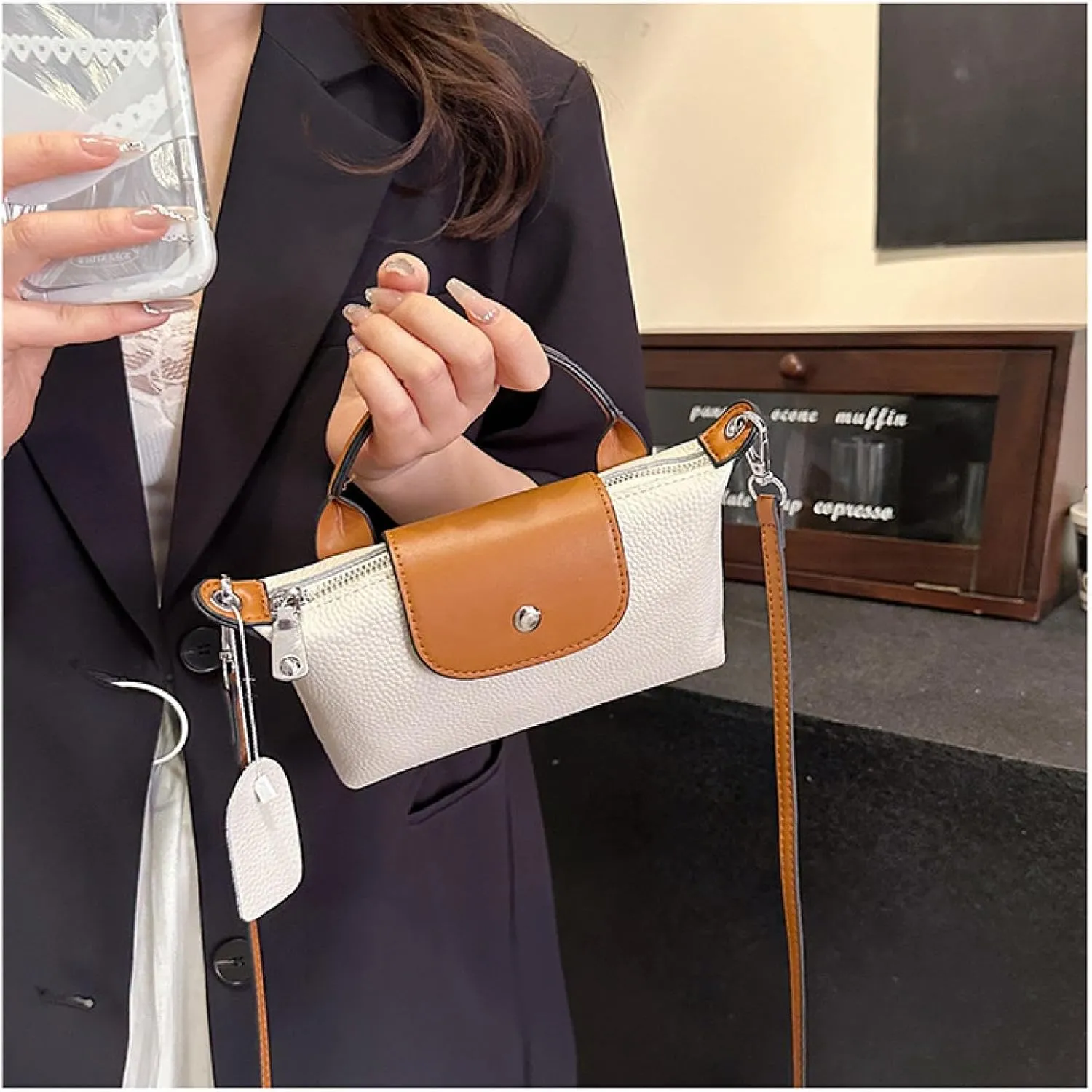 Genuine Leather Bag, First Layer Cowhide, Shoulder Crossbody Bag, Armpit Bag, Mobile Phone Bag
