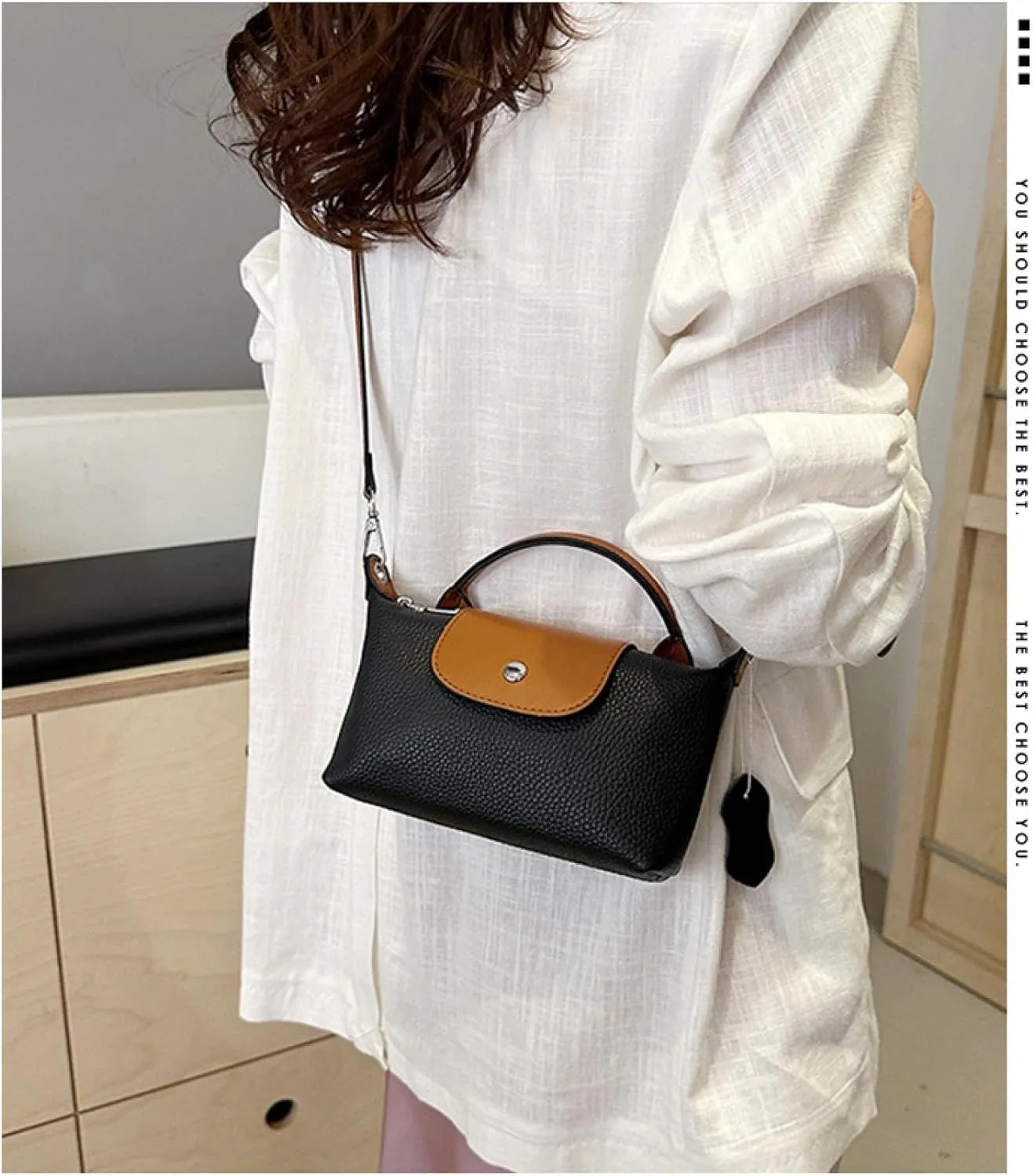 Genuine Leather Bag, First Layer Cowhide, Shoulder Crossbody Bag, Armpit Bag, Mobile Phone Bag