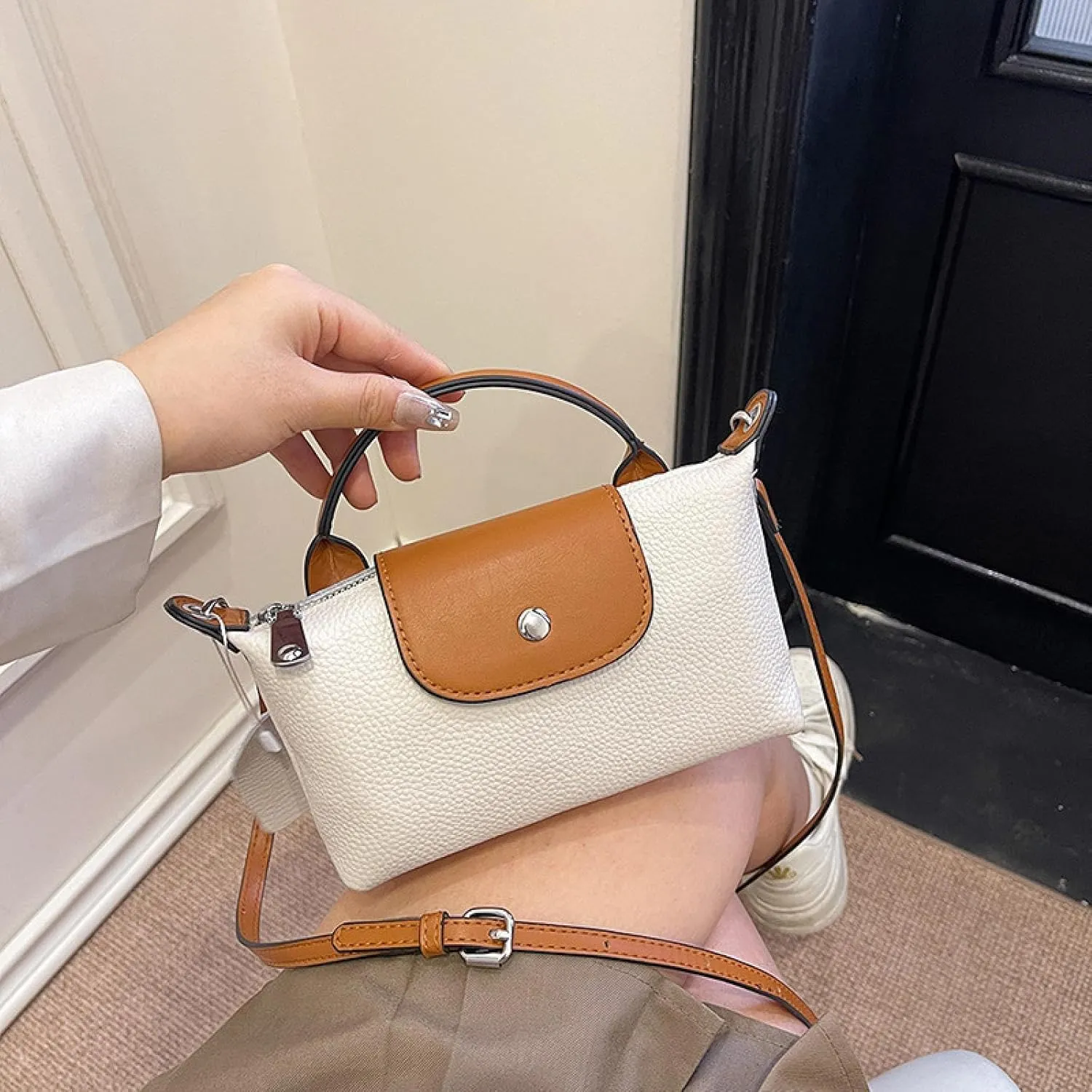 Genuine Leather Bag, First Layer Cowhide, Shoulder Crossbody Bag, Armpit Bag, Mobile Phone Bag