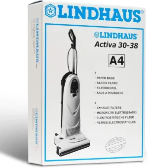 Genuine Lindhaus A4 Activa Diamante Dynamic Vacuum Cleaner Bag 8 Bags