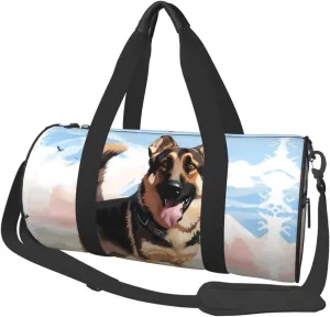 German Shepherd Dog Lovers Travel Bag for Women Men Gym Bag Large Duffle Bag Weekender Overnight Bag with Shoulder Strap