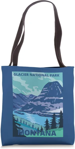 Glacier National Park Montana Mountains Souvenir Tote Bag