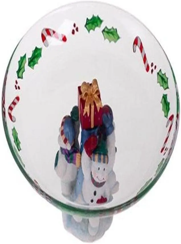 Gorham Winter Follies Snowman Trio Ped Platter