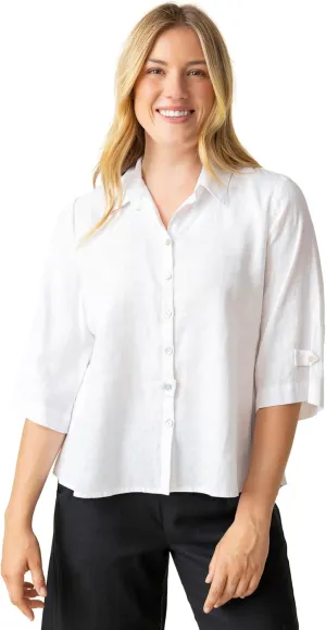 Habitat Clothes Linen Everything Swing Shirt White