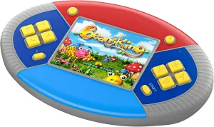 Handheld Games for Kids Build in 218 Puzzle Leisure Video Games Portable Rechargeable Oval Colorful Gamming System with 3.0” LCD Boys Girls Birthday Christmas Party Gift (Gray)