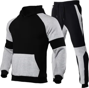 HHGKED Men's Track Suits 2 Piece Set Active Jogging Suits Long Sleeve Sweatsuits Casual Outfits
