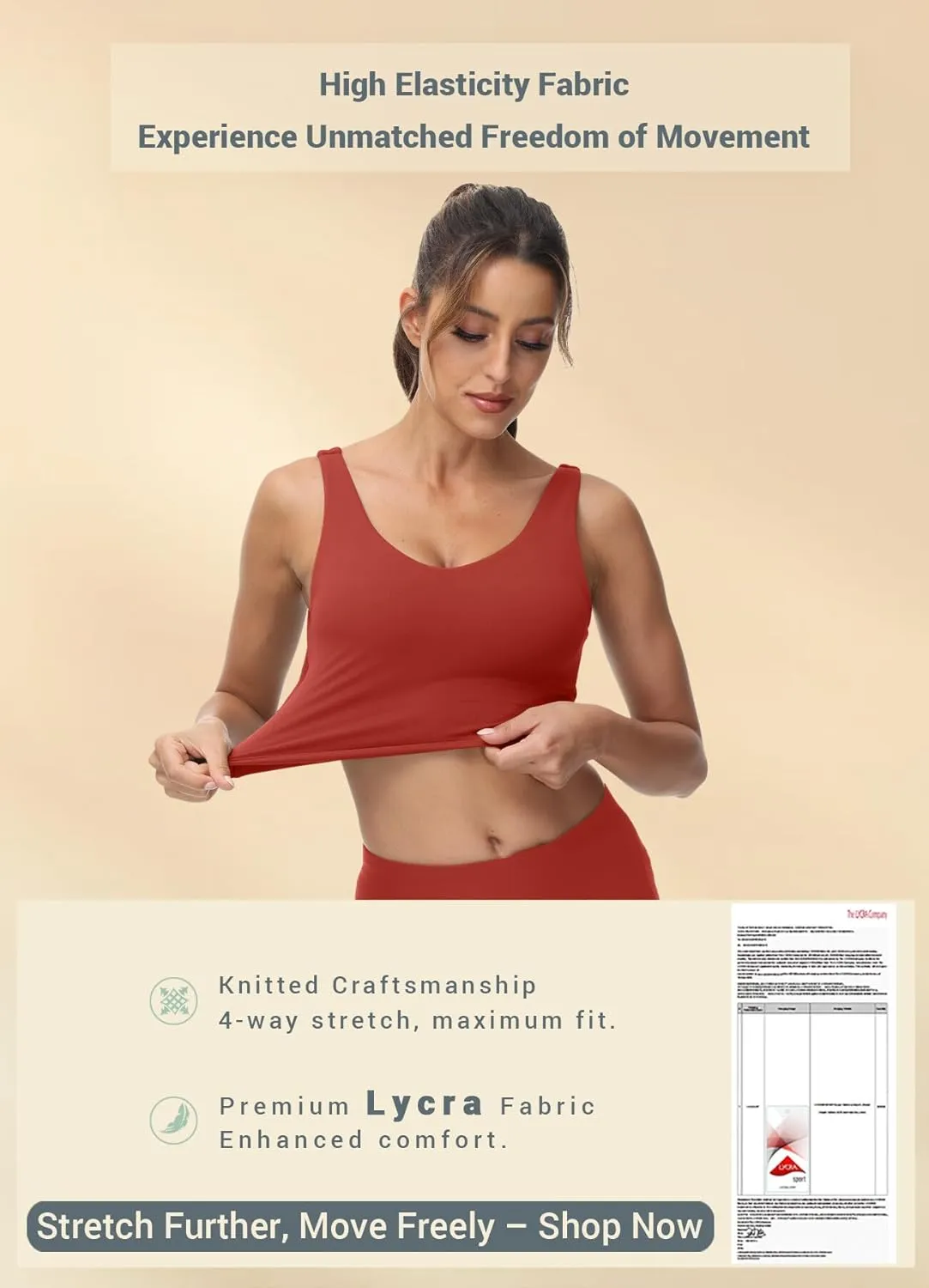 High Neck Sports Bra for Women Longline Full Coverage Sports Bras Medium Impact Padded Workout Crop Tops for Yoga Gym