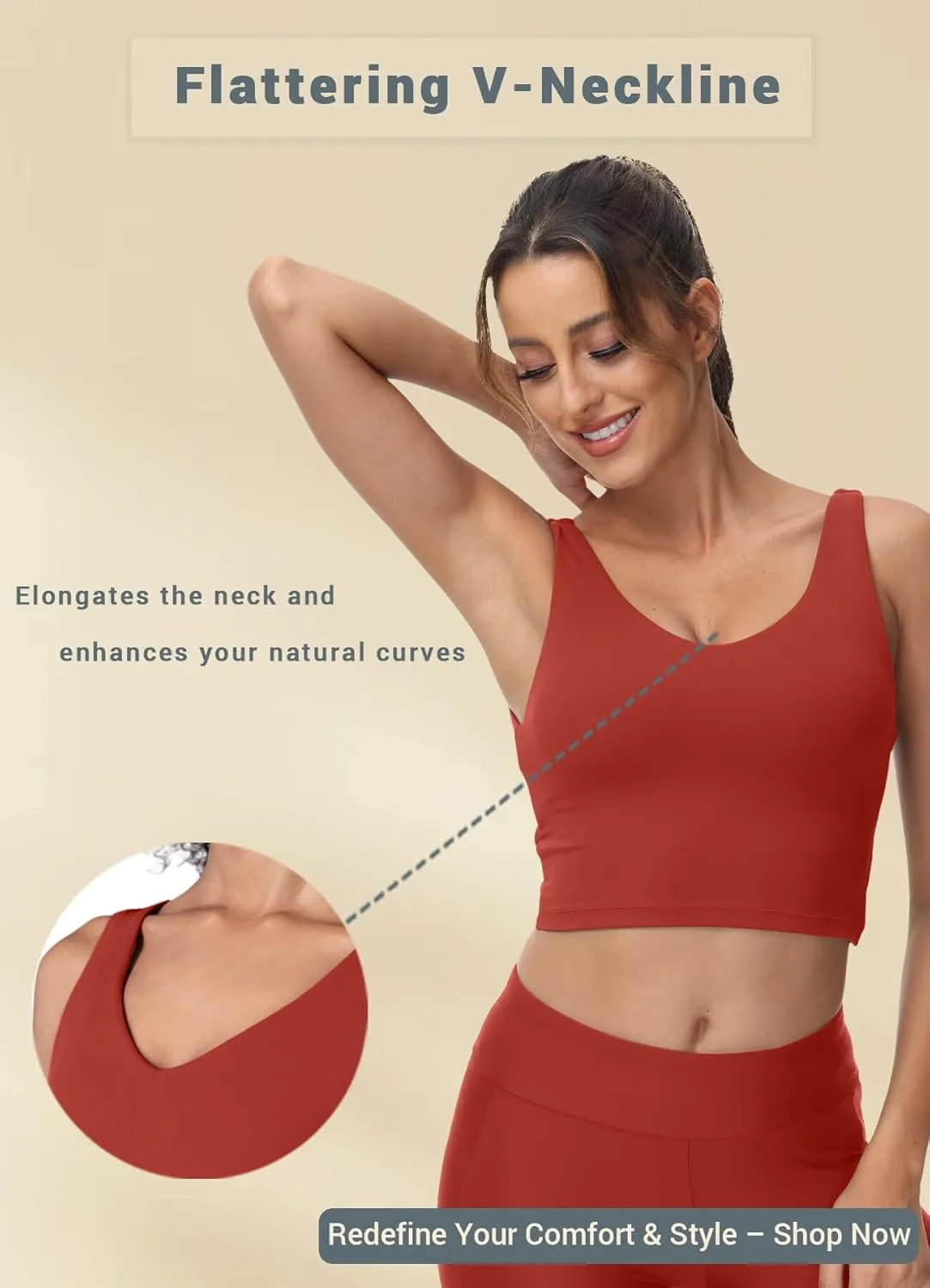 High Neck Sports Bra for Women Longline Full Coverage Sports Bras Medium Impact Padded Workout Crop Tops for Yoga Gym