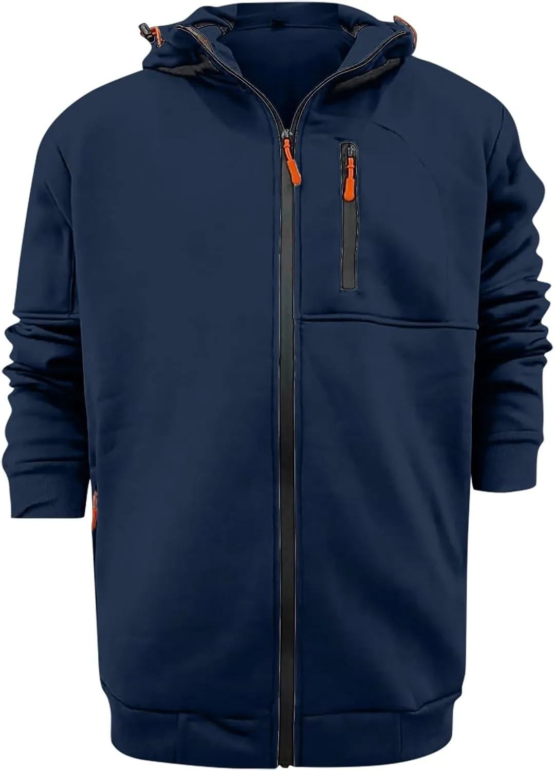Hoodies For Men Zip Up Lined Fleece Shirt Sweat Men Hoodie Big and Tall Sweatshirt Casual Fashion Jackets Zip Up