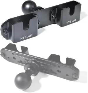 HYS Handheld CB Radio Mic Round Knob Holder, Walkie Talkie Holder W/1inchs Ball Mount, for VHF/UHF/GMRS/HF with Round Knob&Belt Clip, for Uniden Scanners PRO505XL SDS100 BCD436HP Icom 5100 7300