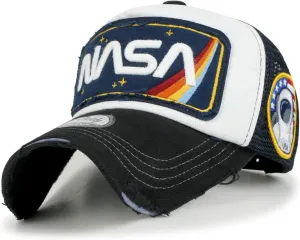 ililily Premium NASA Worm Logo Embroidery Structured Baseball Cap