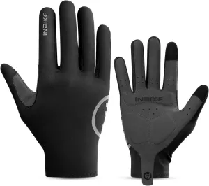 INBIKE Breathable Bike Gloves for Men Women, Full Finger Pad Cycling Gloves, Touchscreen Reflective Mountain Biking Bicycle