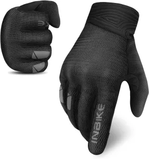 INBIKE Breathable Mesh Motorcycle Gloves for Men/Women, Shell Protection, Reflective, TPR Palm Sliders, Touchscreen Motorbike Gloves for ATV BMX MTB Riding