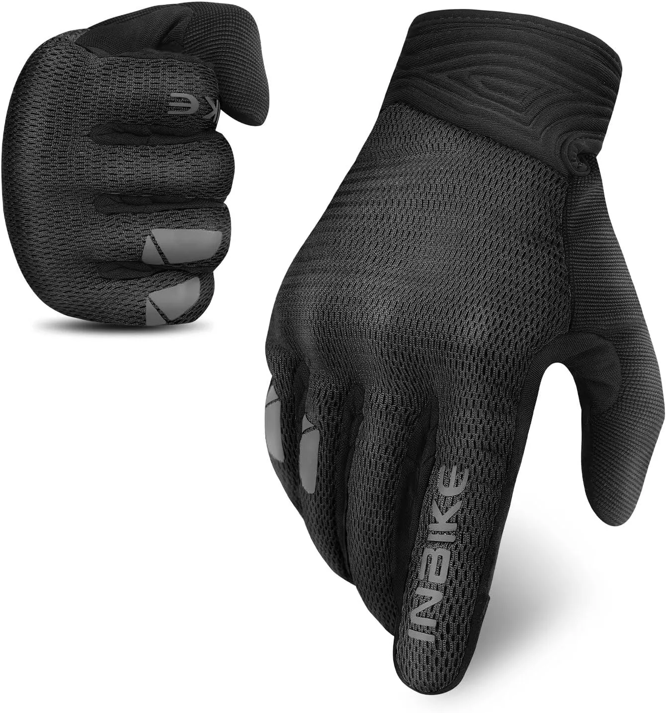 INBIKE Breathable Mesh Motorcycle Gloves for Men/Women, Shell Protection, Reflective, TPR Palm Sliders, Touchscreen Motorbike Gloves for ATV BMX MTB Riding