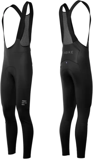 INBIKE Cycling Bib Tights Windproof Fleece 3D Padded Bike Leggings Long Thermal Bicycle Road Riding Men's Pants
