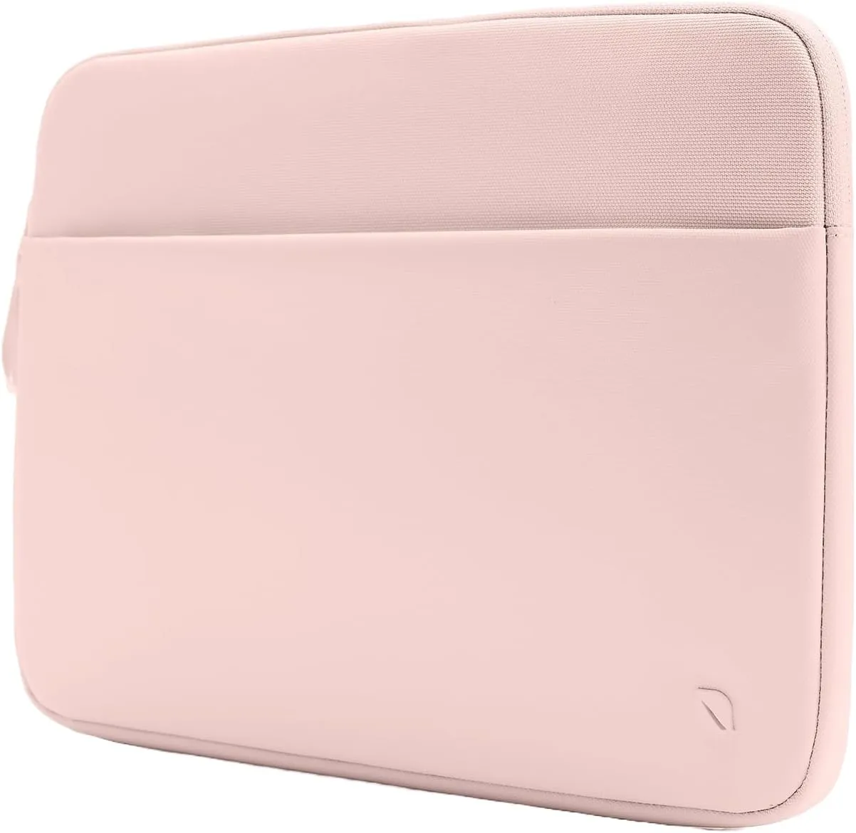 Incase A.R.C. Sleeve with ReSpun 100% Recycled Polyester - 13" & 14" MacBook/Laptop & iPad/Tablet Case - Cushioned Faux Fur Lining, External Zippered Slip Pocket - Peach