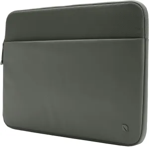 Incase A.R.C. Sleeve with ReSpun 100% Recycled Polyester - MacBook/Laptop & iPad/Tablet Case - Cushioned Faux Fur Lining, External Zippered Slip Pocket (Smoked Ivy, 16-inch)