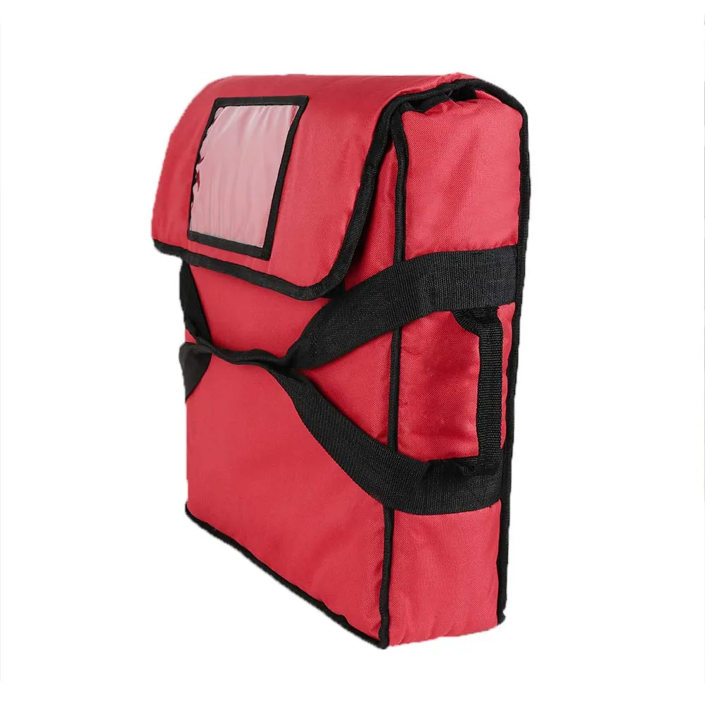 Insulated Pizza Bag Thermal Pizza & Food Delivery Bags Commercial Professional Warmer Carrier Pizza Boxes Moisture Free for 2-16" or 2-18"(Red)