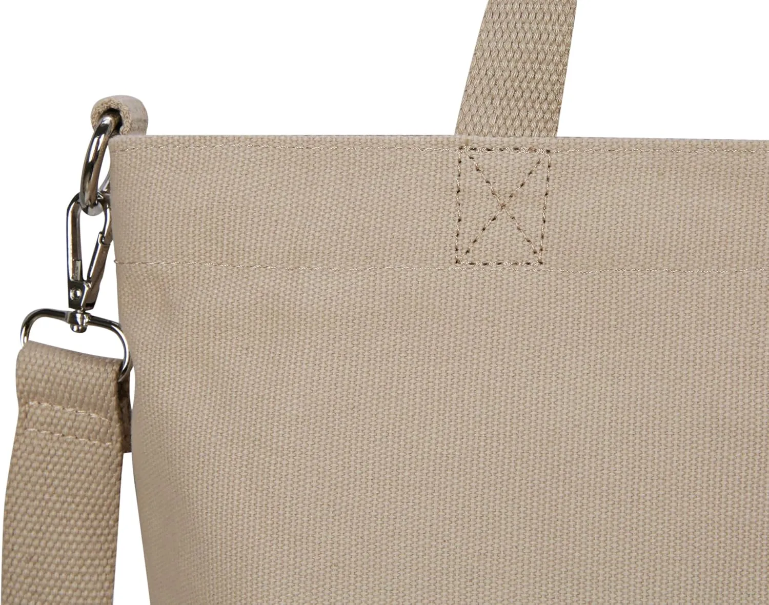 Iswee Canvas Tote Bag with Zipper Multi Pockets Tote Purse for Women Fashion Crossbody Tote Shoulder Bag Handbag Everyday Bag