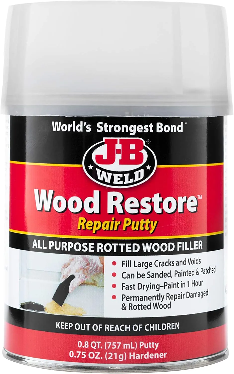 J-B Weld 40004 Wood Restore Repair Putty - 757mL