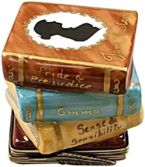 Jane Austen Stack of Books Limoges Box
