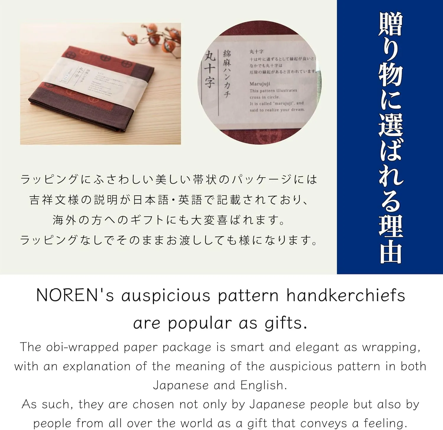 Japanese Handkerchief for Men Women (Auspicious Designs) Bandana Furoshiki Wrapping Cloth/Made in Japan
