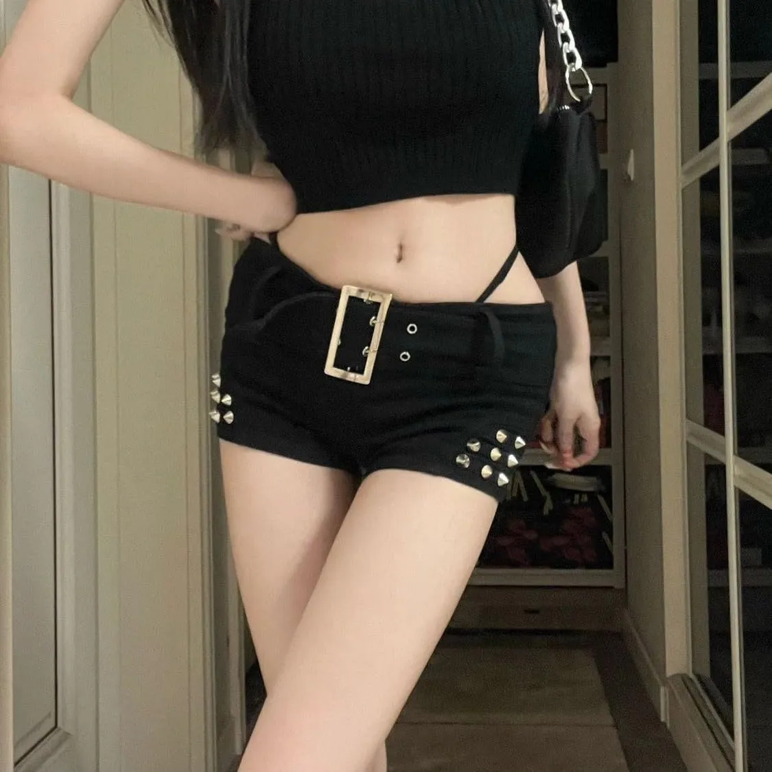 Jean Shorts Womens Summer Straight Stretch Denim Short Dance Hip Wrap Versatile Hot Pants Casual Slim Comfy Streetwear