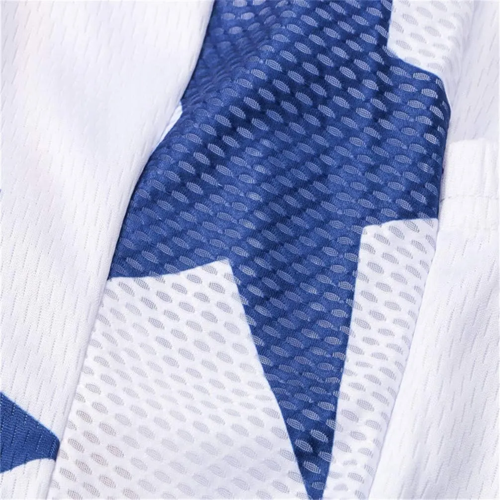JPOJPO USA Cycling Jersey Men Short Sleeve Bike Shirts Biking Jersey Summer American Bicycle Tops with 3 Pockets Reflective