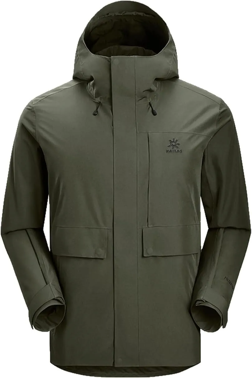 KAILAS Men's Hiking Shell Jacket Lightweight Waterproof Hooded Running Jacket Rain Jacket Outdoor Raincoat