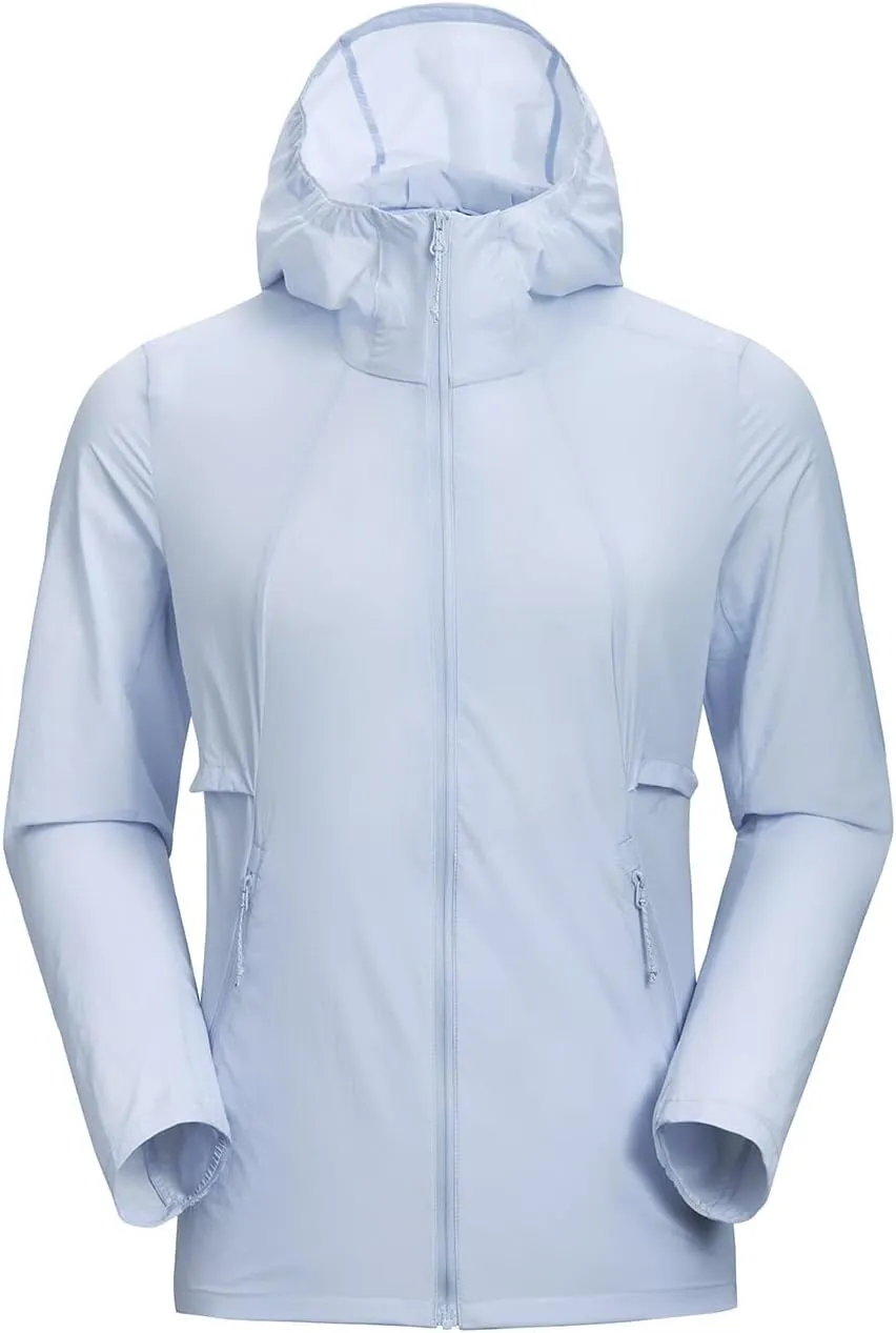 KAILAS Women's Windbreakers UPF 100  Sun Protection Rain Jacket Ultralight Hooded for Hiking