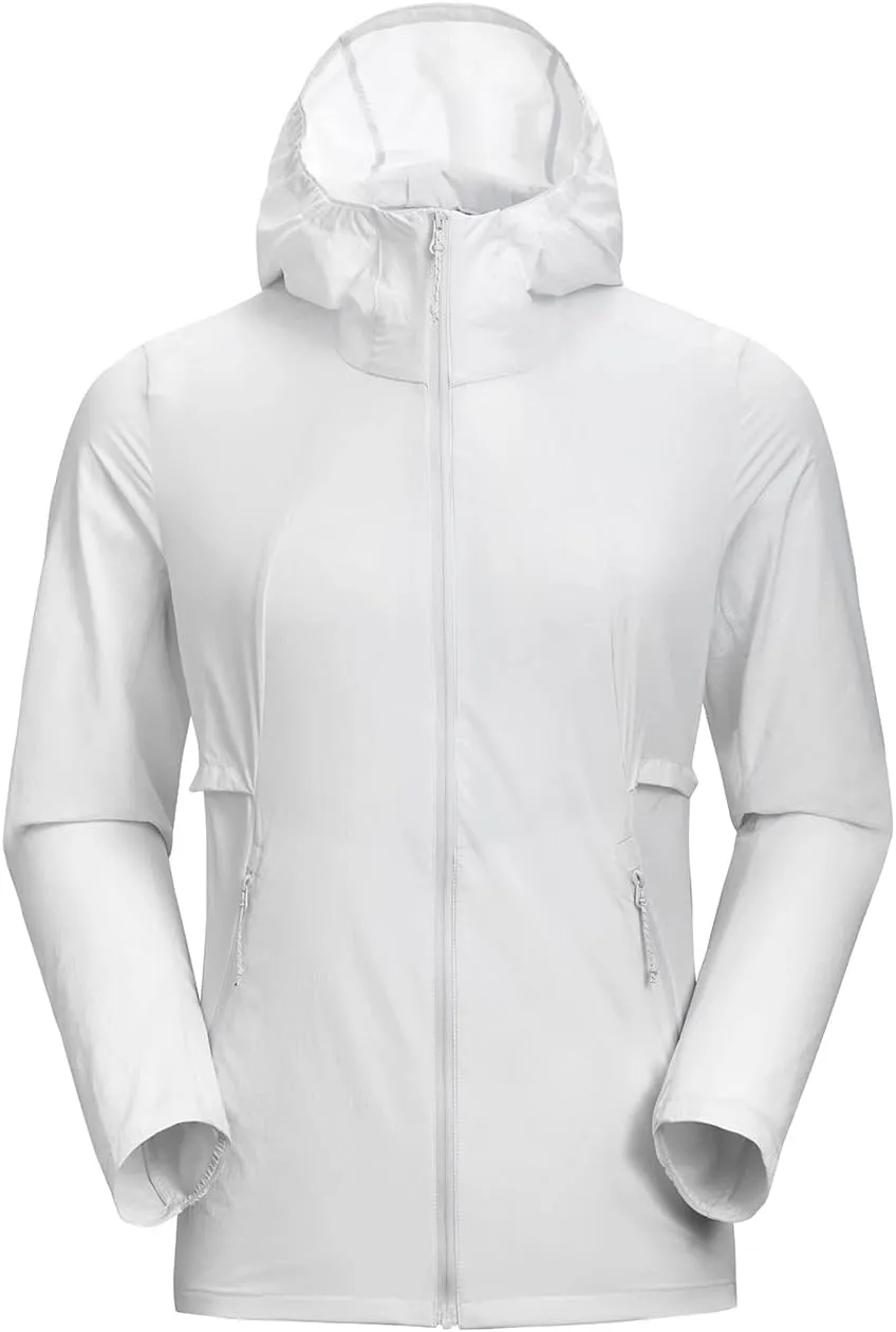 KAILAS Women's Windbreakers UPF 100  Sun Protection Rain Jacket Ultralight Hooded for Hiking