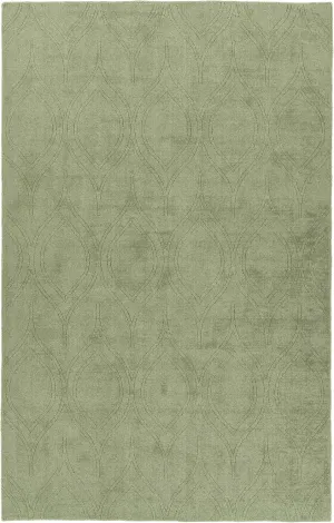Kaleen Indoor/Outdoor Olive Area Rug, Hand-Loomed 3' x 5' Minkah Collection