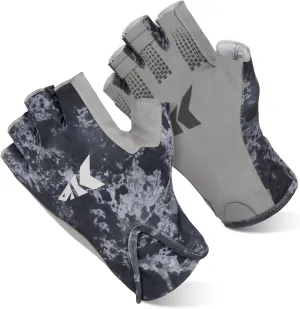 KastKing Gill Raker II Gloves, UPF 50 FrostWeave Yarn Cooling Fabric, Non-Slip Grip, Quick-Dry, Short Cuff Comfort, Reflective Logo, Fishing, Hiking, Outdoors