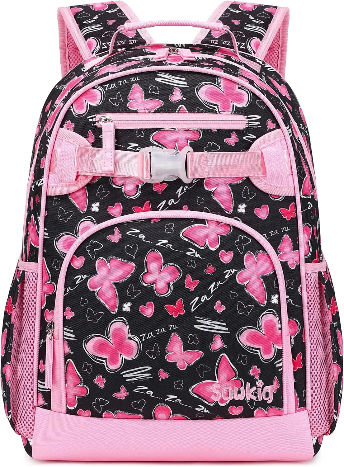 Kids Backpacks for Girls Ages 6-8 Elementary School Bookbag Cute Butterfly Girls Backpacks Ages 8-10 (Pink Butterfly)